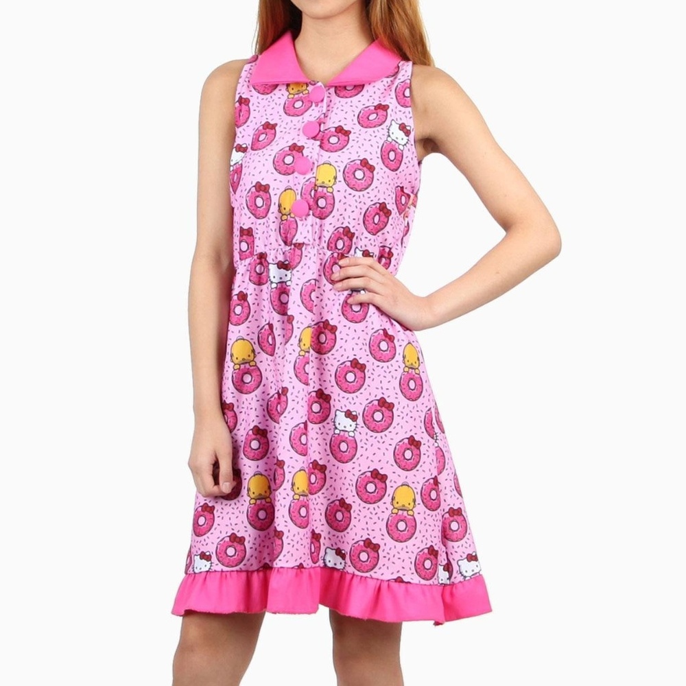 JapanLA X Sanrio Hello Kitty Simpsons Donuts Collar Dress